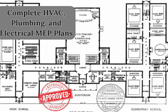 design mep plan for residential and commercial building permit in fl, tx, az, ca