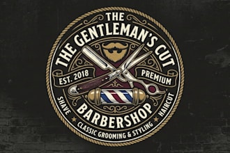 do logo for barber, haircut, saloon, fade, skincare, cosmetic, hairdresser