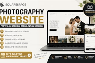 squarespace photography website, portfolio design, booking, consultation booking