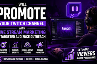promote your twitch live stream with strategic channel marketing promotion plan