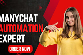 setup dm on instagram facebook customer service with manychat automation chatbot