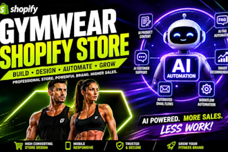 design gym wear shopify store, ai agent fitness store, yoga website