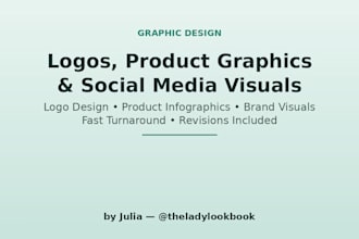 design your logo, product graphics and social media visuals