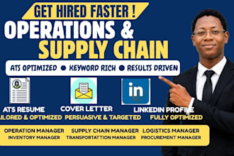 write ats logistics, supply chain, warehouse, operation and procurement resume