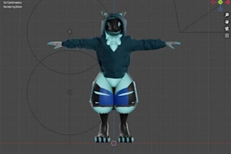 create a custom vrchat, vtuber, vroid, or warudo furry or anime avatar