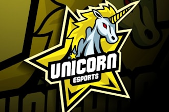 create high quality unicorn logo with free source file
