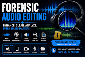 do forensic audio editing, enhancement, noise reduction and cleanup