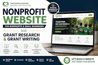 build a nonprofit website with grant writing support
