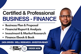 do financial writing, investment plan, business proposal, start up plan