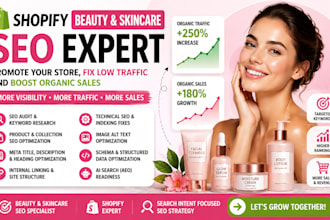 promote shopify beauty stores with SEO, fix low traffic and boost organic sales