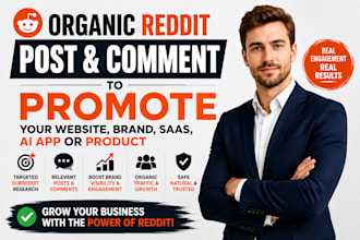 organic reddit post and comment to promote website brand saas ai app or product