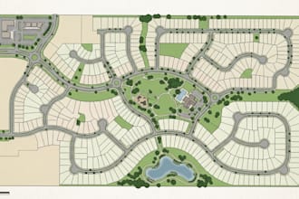 design 2d real estate property maps, site plans, subdivision and plot maps
