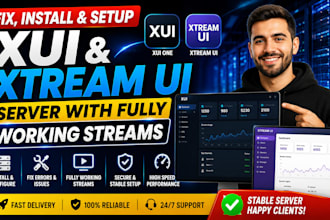 fix, install and setup xui and xtream ui server with fully working streams