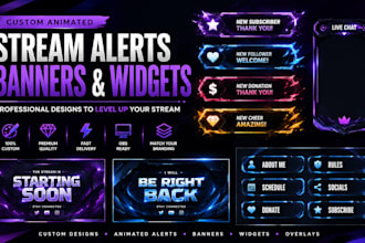 create custom animated stream alerts, banners and widgets