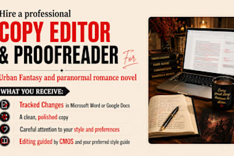 do copy editing and proofread your urban fantasy or paranormal romance novel