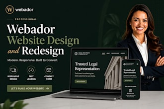 design and redesign a professional webador website, landing page, and SEO
