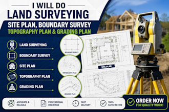 do land surveying site plan boundary survey topography plan and grading plan