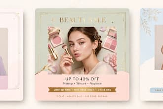 design elegant fashion and beauty instagram post
