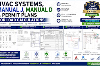 be your hvac systems, manual j, manual d and permit plans for load calculations