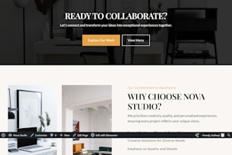 create a modern and elegant website for your studio