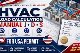 do hvac load calculation manual j manual d manual s for permit plans