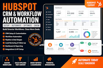 hubspot CRM workflow automation, pipelines and lead nurturing