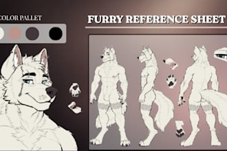 furry headshot fusona headshot furry reference sheet fursona ref sheet furry pfp