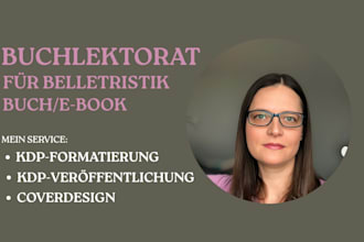 ich korrigiere, lektoriere und formatiere liebesromane für amazon KDP publishing