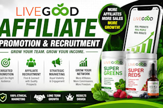 promote your livegood affiliate business and recruit qualified affiliate