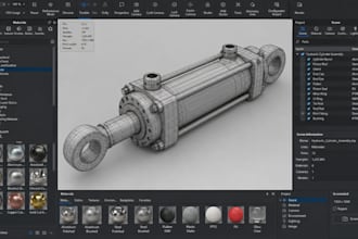 design hydraulic cylinder cad, piston rod, gland and assembly drawings