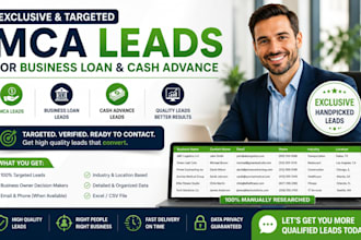 generate exclusive mca leads for business loans and cash advance