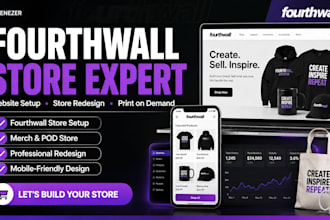 design fourth wall website setup fourthwall store redesign merch print on demand