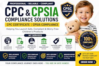 prepare CPC certificate and cpsia compliance for amazon listing