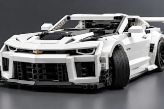 design custom 3d lego moc, technic cars, bikes, ships with PDF instruction set