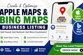 create and optimize your business listing on apple maps and bing maps