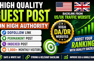 do high quality guest post on high authority US UK websites