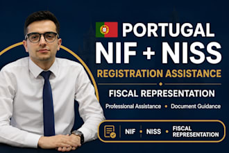help you get portugal nif and niss registration with fiscal representation
