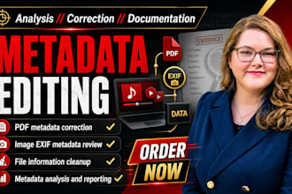 do metadata editing, data extraction for images, audio, videos, document