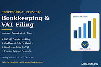 do bookkeeping, vat filing and financial reporting