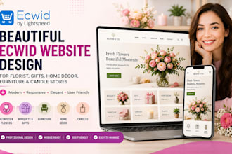 florists flowers bouquets gifts home décor furniture candle ecwid website design