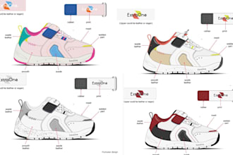 design custom footwear tech pack sneaker, boot tech pack ready for manufacturing