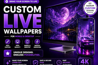 create custom live wallpaper for desktop or phone