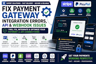 fix payment gateway integration errors, api and webhook issues