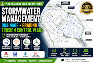 design stormwater management, drainage, grading, erosion control plans