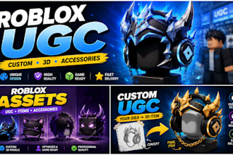create custom roblox ugc, assets and accessories