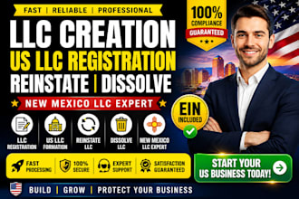 do llc creation, us llc registration, reinstate dissolve llc new mexico llc
