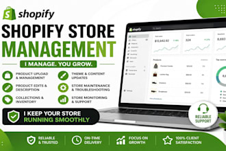 create, edit, and manage  shopify store, shopify website