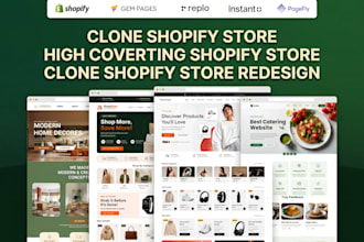 clone shopify store, high coverting shopify store clone shopify store redesign