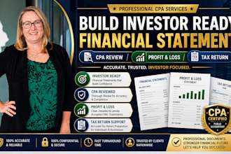 build investor ready financial statement, CPA review, profit and loss tax return