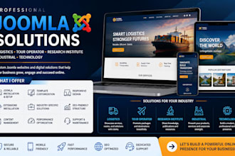 logistics research tour operator industrial  technology joomla website design